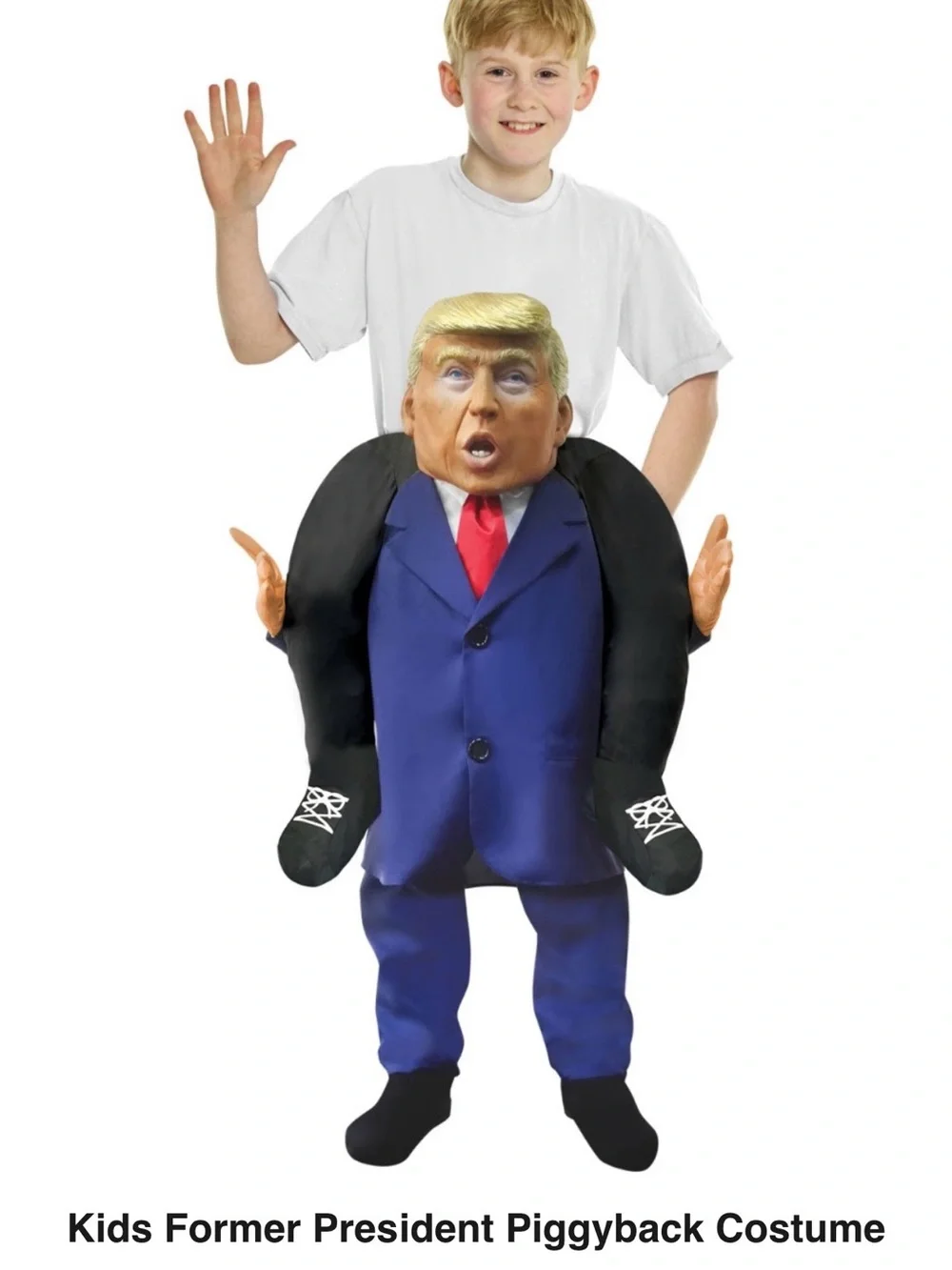 Kids Character Political Suit Costume in Navy with Red Tie